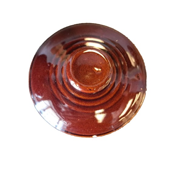 Vintage Stamped USA Stoneware Brown Bean Pot Pottery Canister with Lid - Picture 4 of 8